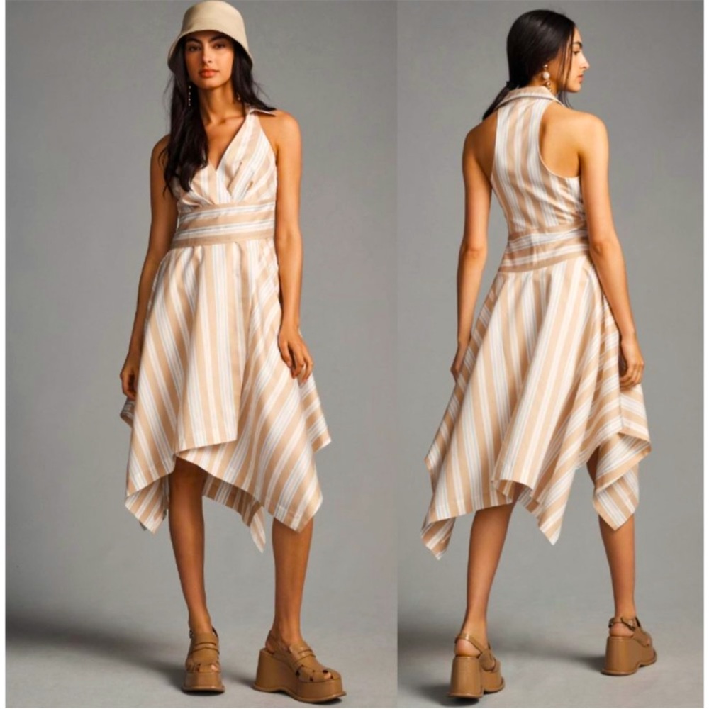 Anthropologie NWT Maeve Asymmetrical Wrap
Shirt Dress Size 6. - Picture 2 of 16